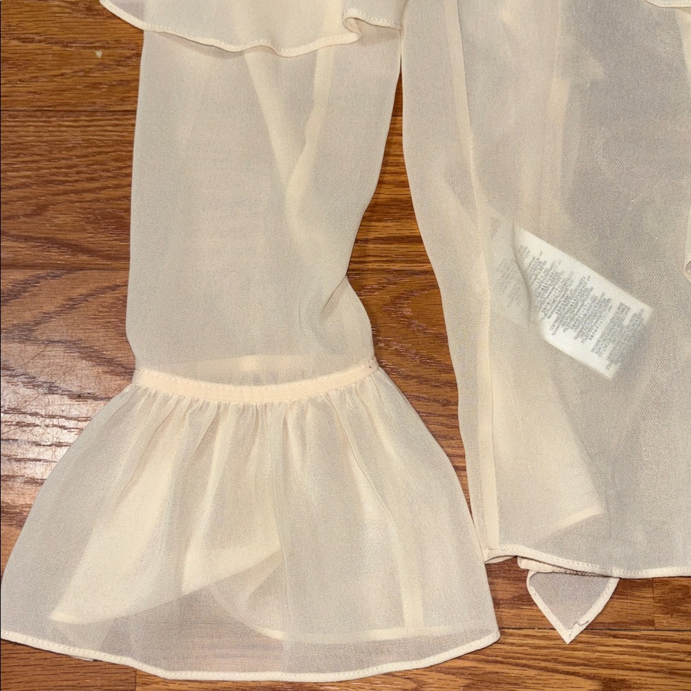 BCBGMaxAzria Cream Ruffle Blouse - Picture 4 of 5